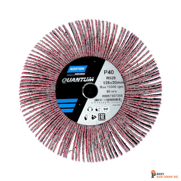 nortonschleifmittel/NORTON_schleifmittel_69957307355 Flange Flap Wheels Norton-QUANTUM-125x20x14_40_198685